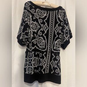 Haut Brodé White House Black Market - Taille S - Gris - Maille - Occasion Très Bon état